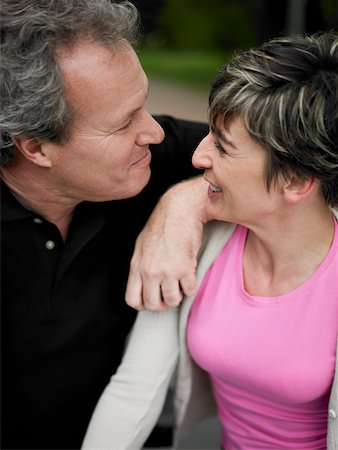 simsearch:625-01092421,k - Close-up of a mature couple face to face and smiling Stock Photo - Premium Royalty-Free, Code: 625-01097430
