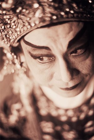 singapore traditional costume lady - Close-up of a female Chinese opera performer, Singapore Stock Photo - Premium Royalty-Free, Code: 625-01098455