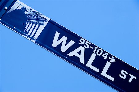 simsearch:625-01094222,k - Close-up of a Wall Street sign, Wall Street, Manhattan, New York City, New York State, USA Stock Photo - Premium Royalty-Free, Code: 625-01092013