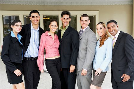 simsearch:625-01097830,k - Portrait of a group of business executives standing Stock Photo - Premium Royalty-Free, Code: 625-01093650