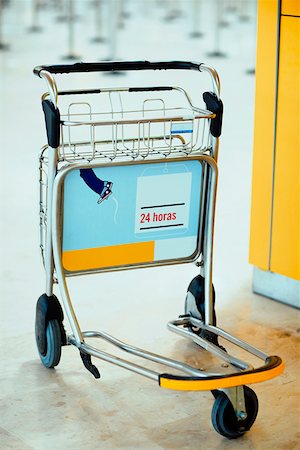 Close-up of a luggage cart Stock Photo - Premium Royalty-Free, Code: 625-01249854