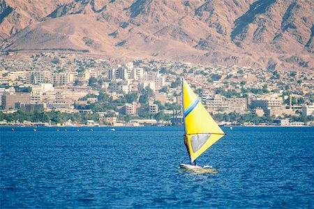 Surfboard in the sea. Jordan City Eilat, Israel Stock Photo - Premium Royalty-Free, Code: 625-01250374