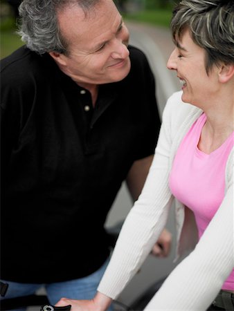 simsearch:625-01092421,k - Close-up of a mature couple talking and smiling Stock Photo - Premium Royalty-Free, Code: 625-01264608