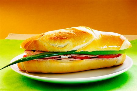simsearch:625-01261270,k - Close-up of a sandwich on a plate Stock Photo - Premium Royalty-Free, Code: 625-01262502