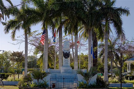 Statue surrounded by flags in a park, Bayview Park, Key West, Florida, USA Stock Photo - Premium Royalty-Free, Code: 625-01749772