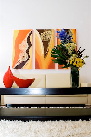 shag carpet - Interiors of a living room Stock Photo - Premium Royalty-Free, Code: 625-01743844