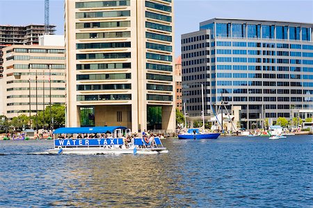 simsearch:625-01750061,k - Tourboat in the sea, World Trade Center, Inner Harbor, Baltimore, Maryland, USA Stock Photo - Premium Royalty-Free, Code: 625-01750089
