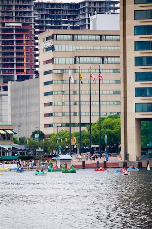 simsearch:625-01750061,k - Buildings at the waterfront, Inner Harbor, Baltimore, Maryland USA Stock Photo - Premium Royalty-Free, Code: 625-01750099
