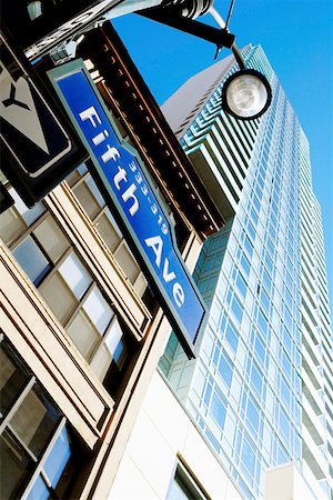 Low angle view of a building, Fifth Avenue, Manhattan, New York City, New York State, USA Stock Photo - Premium Royalty-Free, Code: 625-01750260