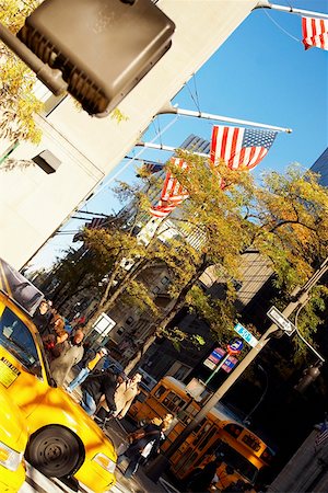 American flag fluttering on a building, Fifth Avenue, Manhattan New York City, New York State, USA Stock Photo - Premium Royalty-Free, Code: 625-01750302