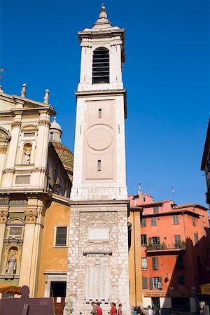 simsearch:625-01750061,k - Low angle view of a bell tower, Nice, France Stock Photo - Premium Royalty-Free, Code: 625-01751477