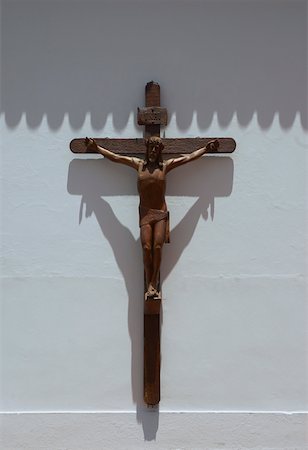 simsearch:630-03481463,k - Statue of a Jesus Christ on a cross, Basilica De Nuestra Senora Del Pilar, Recoleta, Buenos Aires Argentina Stock Photo - Premium Royalty-Free, Code: 625-01751587