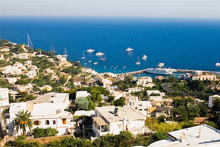 High angle view of boats at the harbor, Marina Grande, Capri, Campania, Italy Stock Photo - Premium Royalty-Free, Code: 625-01751993