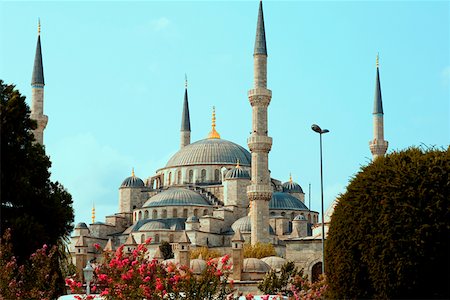 simsearch:841-03067143,k - Low angle view of a mosque, Blue Mosque, Istanbul, Turkey Stock Photo - Premium Royalty-Free, Code: 625-01752381