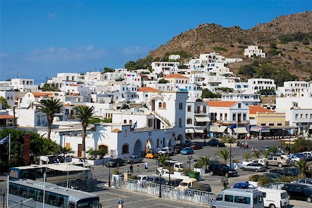 simsearch:625-00806447,k - High angle view of buildings in a city, Skala, Patmos, Dodecanese Islands, Greece Stock Photo - Premium Royalty-Free, Code: 625-01752646