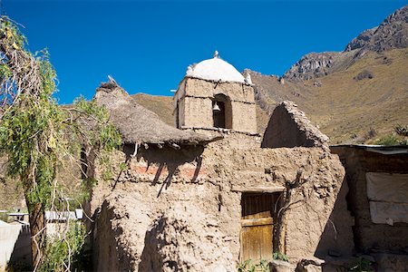 simsearch:630-03481463,k - Low angle view of a church, Malata, Arequipa, Peru Stock Photo - Premium Royalty-Free, Code: 625-01753365