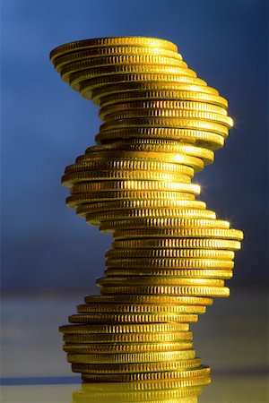 Close-up of a stack of coins Stock Photo - Premium Royalty-Free, Code: 625-02265991