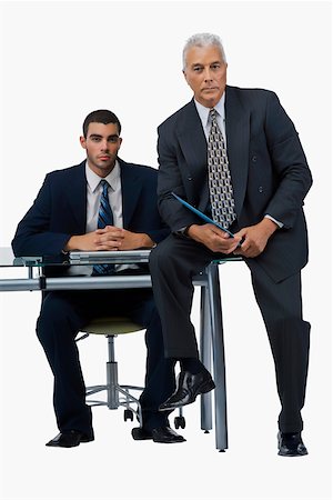 executive portrait white background - Portrait of two businessmen in an office Stock Photo - Premium Royalty-Free, Code: 625-02267013