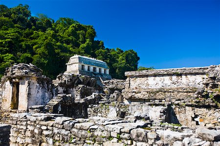 simsearch:630-03481463,k - Old ruins of a temple, Templo De los Inscripciones, Palenque, Chiapas, Mexico Stock Photo - Premium Royalty-Free, Code: 625-02267914