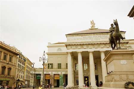 pillar monument horse - Statue of Giuseppe Garibaldi in front of a theatre, Piazza De Ferrari, Teatro Carlo Felice, Genoa, Italy Stock Photo - Premium Royalty-Free, Code: 625-02927942