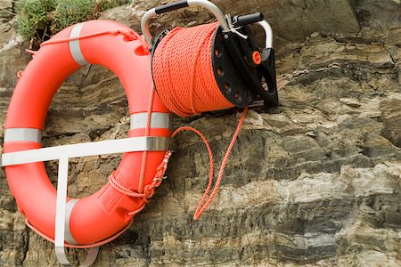 Life belt hanging on cliff, Cinque Terre National Park, RioMaggiore, Cinque Terre, La Spezia, Liguria, Italy Stock Photo - Premium Royalty-Free, Code: 625-02928157