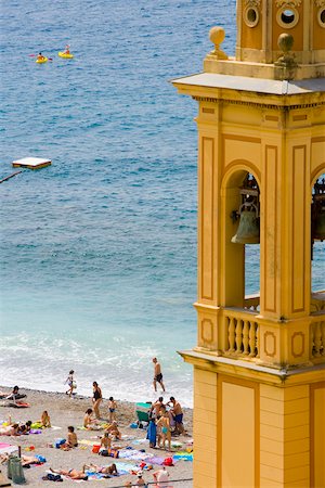 simsearch:625-00801301,k - High angle view of tourists on the beach, Italian Riviera, Genoa Province, Liguria, Italy Stock Photo - Premium Royalty-Free, Code: 625-02928330