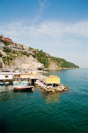 stilt house - High angle view of stilt houses on a pier, Marina Grande, Capri, Sorrento, Sorrentine Peninsula, Naples Province, Campania, Italy Stock Photo - Premium Royalty-Free, Code: 625-02928794