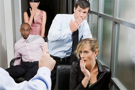 simsearch:400-04790442,k - Office workers being scolded by their boss Stock Photo - Premium Royalty-Free, Code: 625-02931264