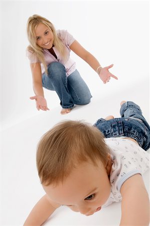 simsearch:625-02929316,k - Mid adult woman playing with son Stock Photo - Premium Royalty-Free, Code: 625-02931762