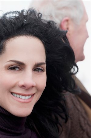 Close-up of a mature woman with a senior man behind her Stock Photo - Premium Royalty-Free, Code: 625-02932251
