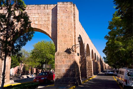 Ruins of an aqueduct at the roadside, Morelia, Michoacan State, Mexico Stock Photo - Premium Royalty-Free, Code: 625-02933418