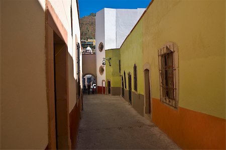 simsearch:625-01751647,k - Empty alley in a city, Callejon De Veyna, Alcaiceria De Gomez, Zacatecas State, Mexico Stock Photo - Premium Royalty-Free, Code: 625-02933445