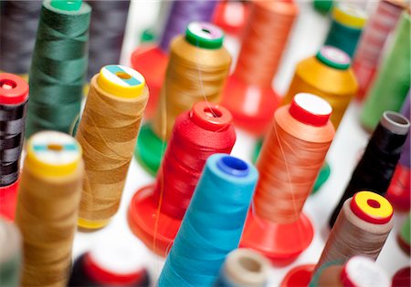 Colorful yarn bobbins Stock Photo - Premium Royalty-Free, Code: 628-05817812