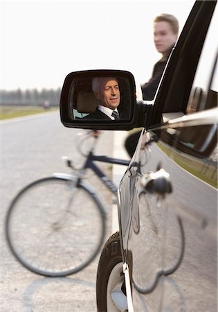Accident between car and cyclist Stock Photo - Premium Royalty-Free, Code: 628-05817857