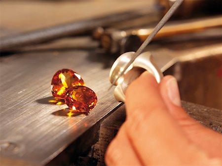 ring hand woman - Jeweler working on ring in workshop, close-up Stock Photo - Premium Royalty-Free, Code: 628-02062794