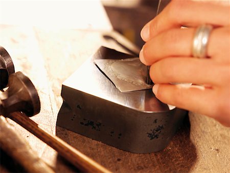 Jeweler working in workshop, close-up Stock Photo - Premium Royalty-Free, Code: 628-02062795