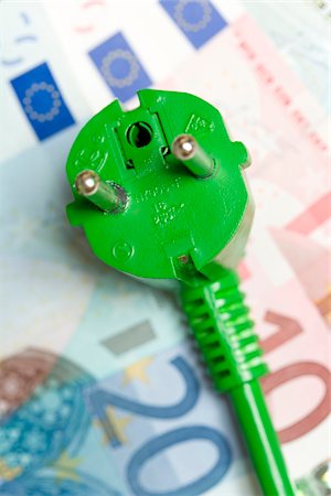 simsearch:628-02953757,k - Plug on euro notes, Germany Stock Photo - Premium Royalty-Free, Code: 628-02953757