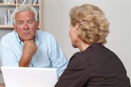 financial strategy - Senior couple using laptop Stock Photo - Premium Royalty-Free, Code: 628-03201139