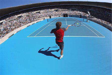 stadium and above - Young Male Tennis Player Stock Photo - Premium Royalty-Free, Code: 622-05602778