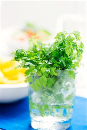 parsley - Green Leaves In Glass, Herb Stock Photo - Premium Royalty-Free, Code: 622-06009593