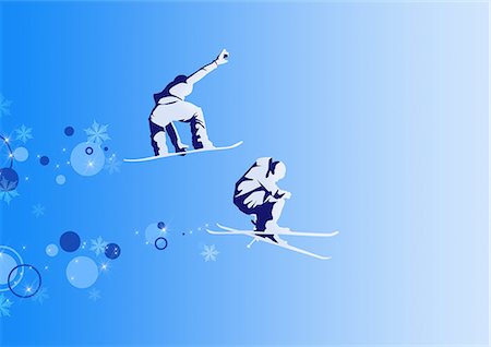 Sportsperson Playing Skiing Stock Photo - Premium Royalty-Free, Code: 622-06190971