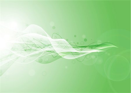 effect - Curves And Waves On Green Background Foto de stock - Sin royalties Premium, Código: 622-06191052