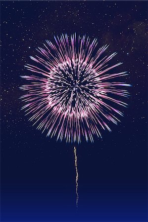 Fireworks at Yodogawa, Osaka Foto de stock - Sin royalties Premium, Código: 622-06370044