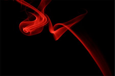 flowing - Red smoke on black background Stock Photo - Premium Royalty-Free, Code: 622-06486726