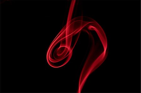 flowing - Red smoke on black background Stock Photo - Premium Royalty-Free, Code: 622-06486727