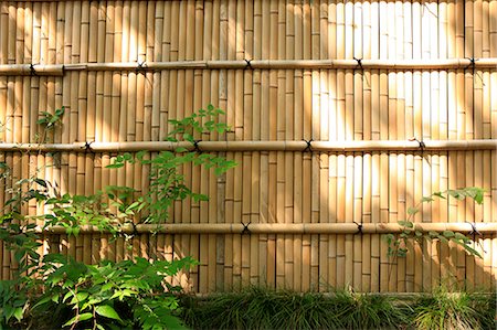 Bamboo fence Foto de stock - Sin royalties Premium, Código: 622-06900182