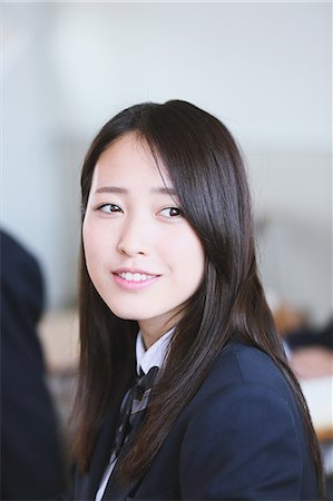 Japanese high-school student portrait Stock Photo - Premium Royalty-Free, Code: 622-08542932