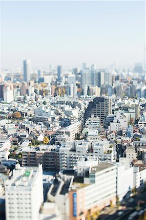 simsearch:622-06809333,k - Tilt-shift bird's eye view of Tokyo cityscape, Tokyo, Japan Foto de stock - Sin royalties Premium, Código: 622-08723383