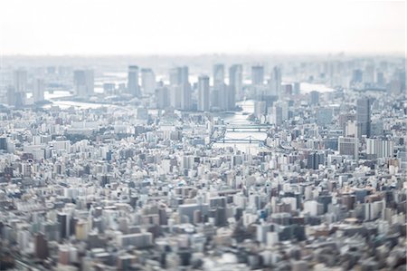 simsearch:622-06809333,k - Tilt-shift bird's eye view of Tokyo cityscape, Tokyo, Japan Foto de stock - Sin royalties Premium, Código: 622-08723407
