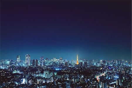 simsearch:622-06809333,k - Tokyo cityscape at night, Tokyo, Japan Foto de stock - Sin royalties Premium, Código: 622-08949257